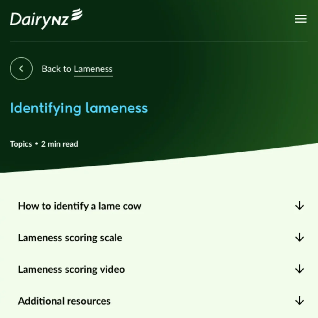 Identifying Lameness